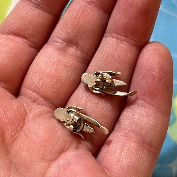 VTG Southwestern Artisan Corn Turquoise Sterling Silver 925 Post Earrings - Picture 3 of 5